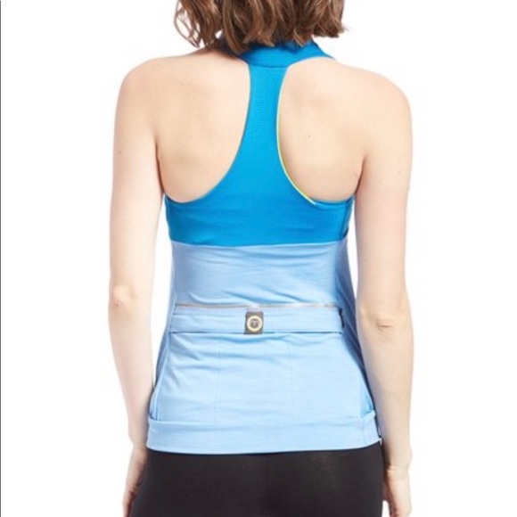 Moxie Cycling Azure Blue Layered Tank Top - Picture 2 of 4